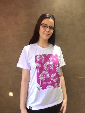 Camiseta Orquídea “Denphal” - Exclusividade do Orquidário Orquideomania