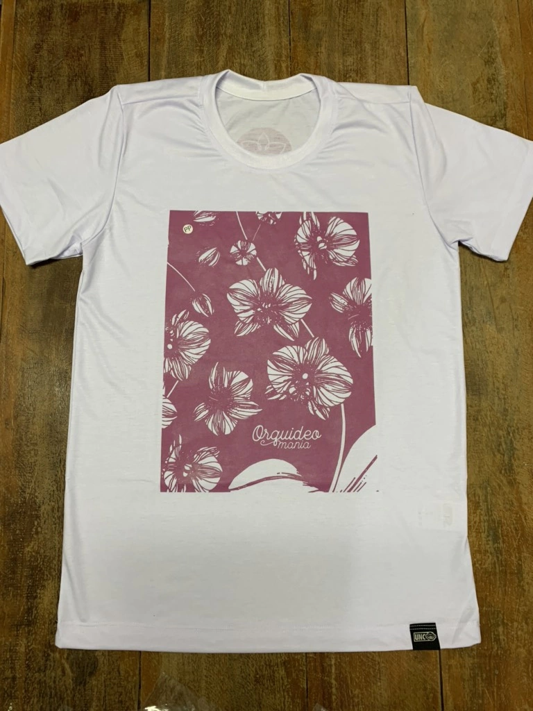 Camiseta Orquídea “Denphal” - Exclusividade do Orquidário Orquideomania