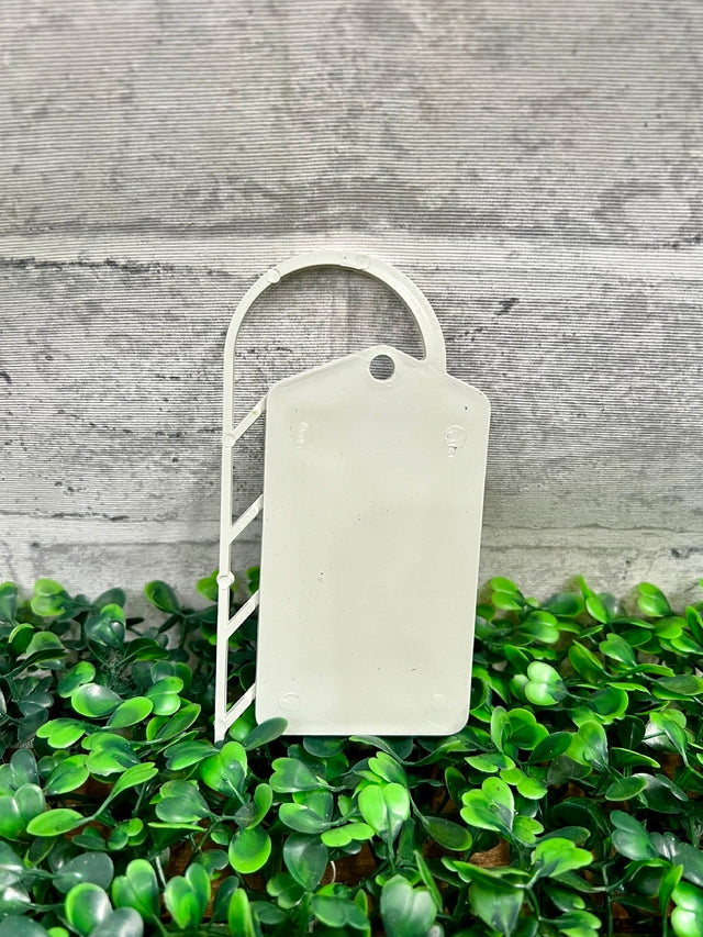 Placa de Identificação Branca (8x5 cm) - Kit com 10 Unidades